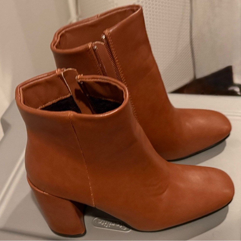 Chic Light Brown Ankle Booties - image 6